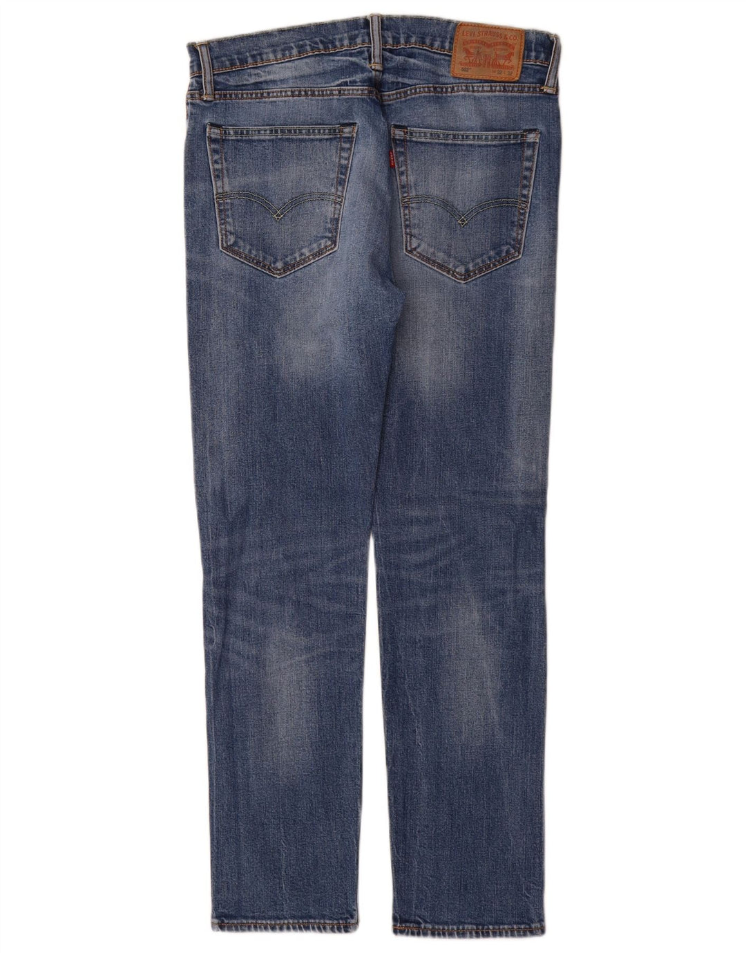 Levi's Herre 502 tilspidsede jeans W32 L32 blå bomuld