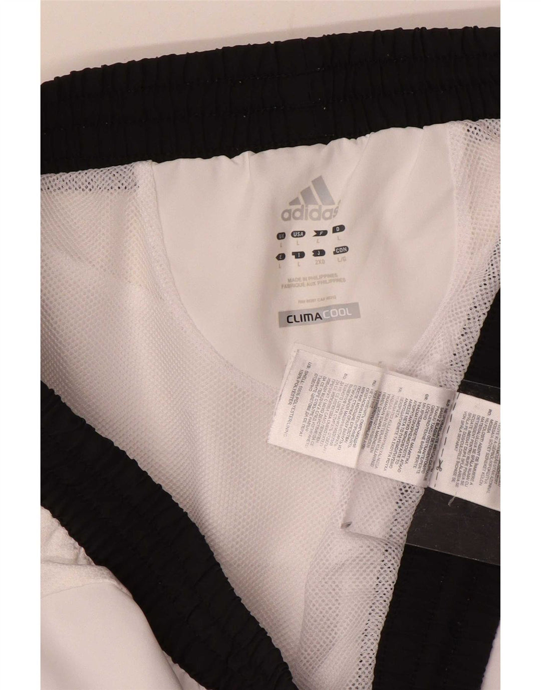 Adidas Herre Climacool Sports Shorts Large White Colourblock Polyester