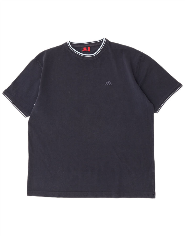 Kappa herre T-shirt top 2XL marineblå bomuld