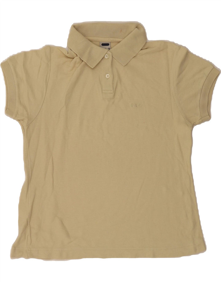 FILA Womens Polo Shirt IT 44 Medium Beige Cotton Vintage Fila and Second-Hand Fila from Messina Hembry 