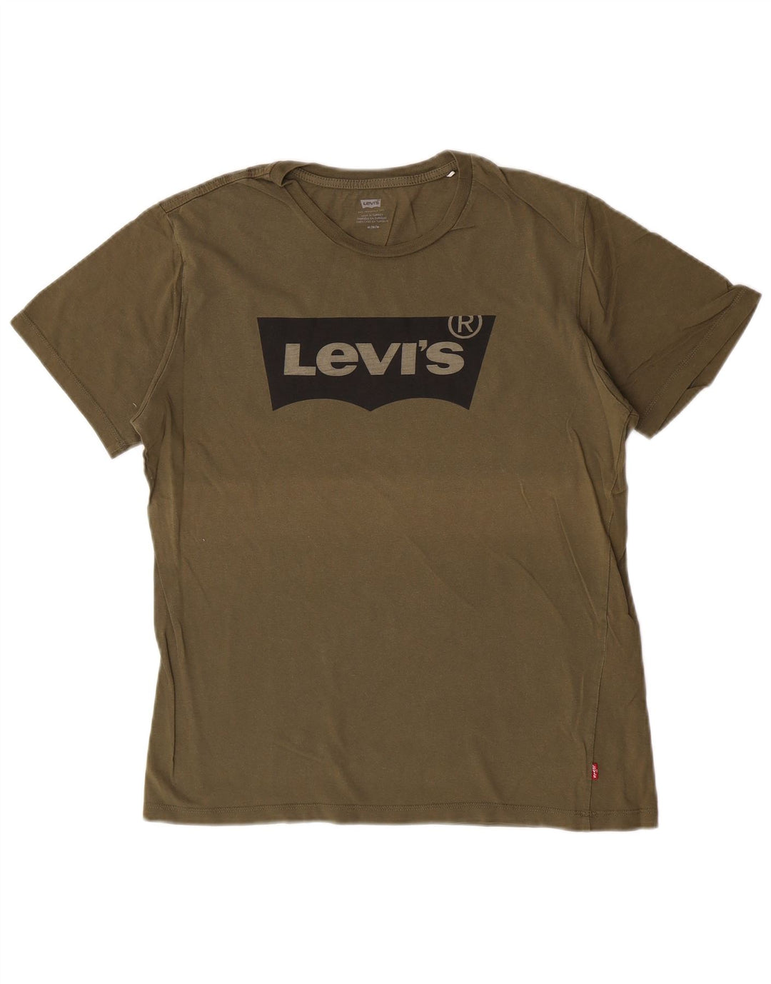 Levi's Herre grafisk T-shirt Top Medium Khaki Bomuld