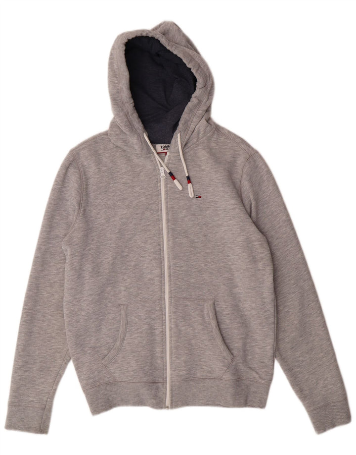 TOMMY HILFIGER Herre Regular Fit Hættetrøje med lynlås Medium Grå Flecked