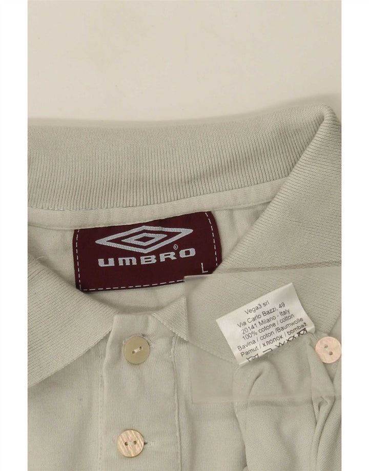 Umbro Herre Grafisk Polo Shirt Stor Grå Bomuld