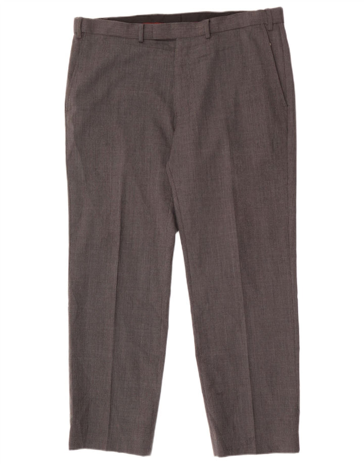 Marks & Spencer Herre Lige Regular Fit Suit Bukser W36 L29 Grå Uld