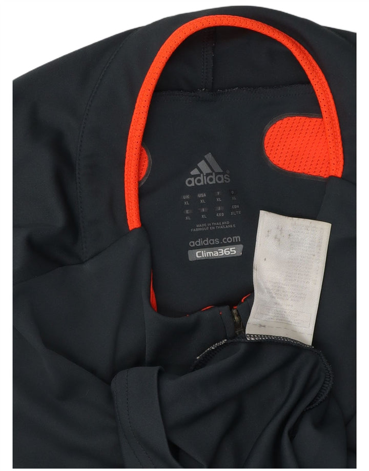 Adidas Herre Clima 365 Pullover med lynlås-hals Træningsdragt Top XL Grå Colourblock