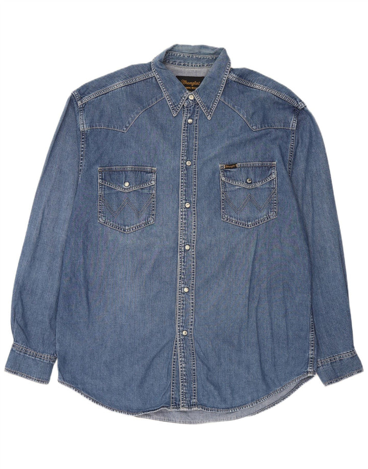 Wrangler Herre Denim Shirt XL Blå Bomuld