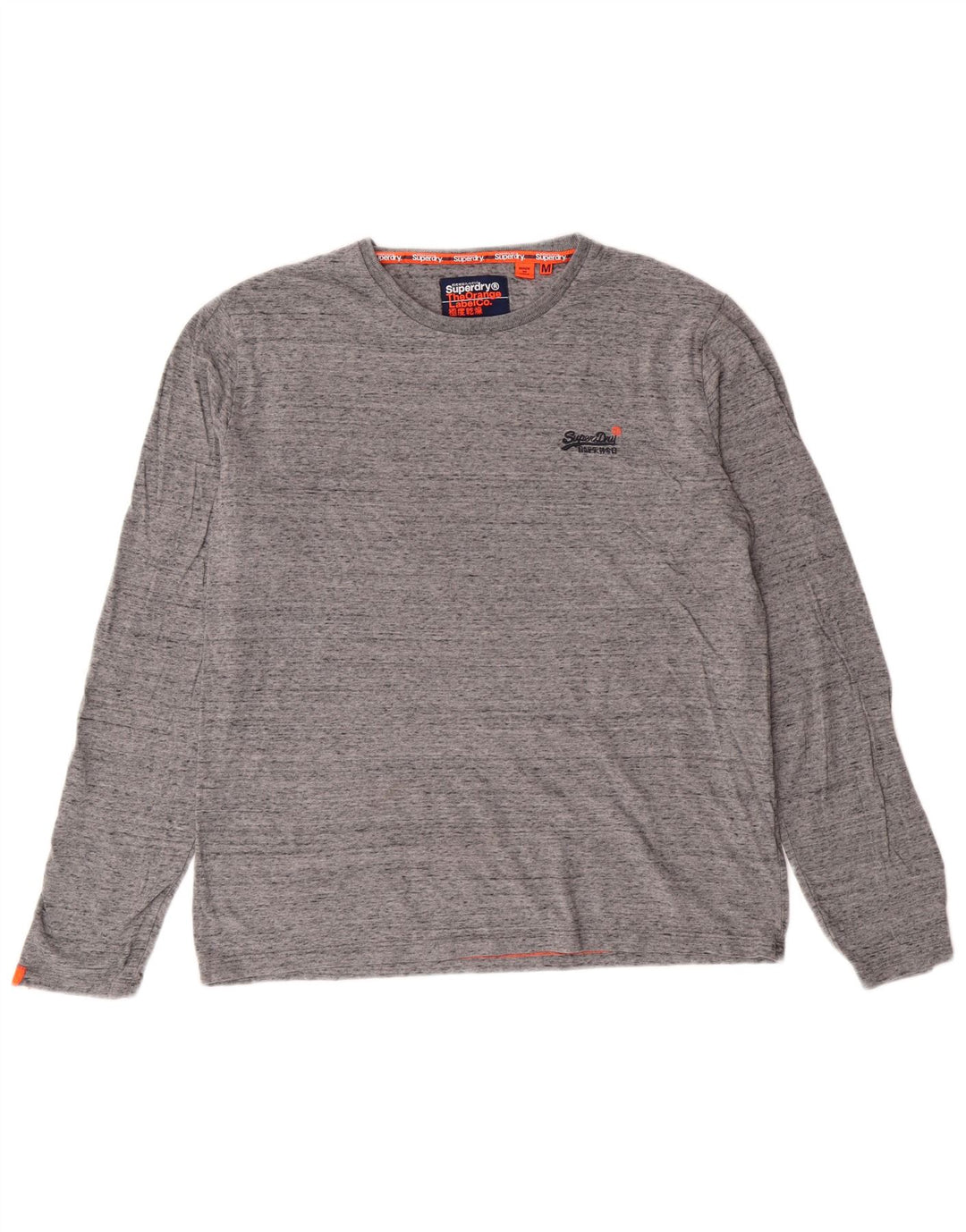 Superdry Herre Top Langærmet Medium Grey Flecked Bomuld