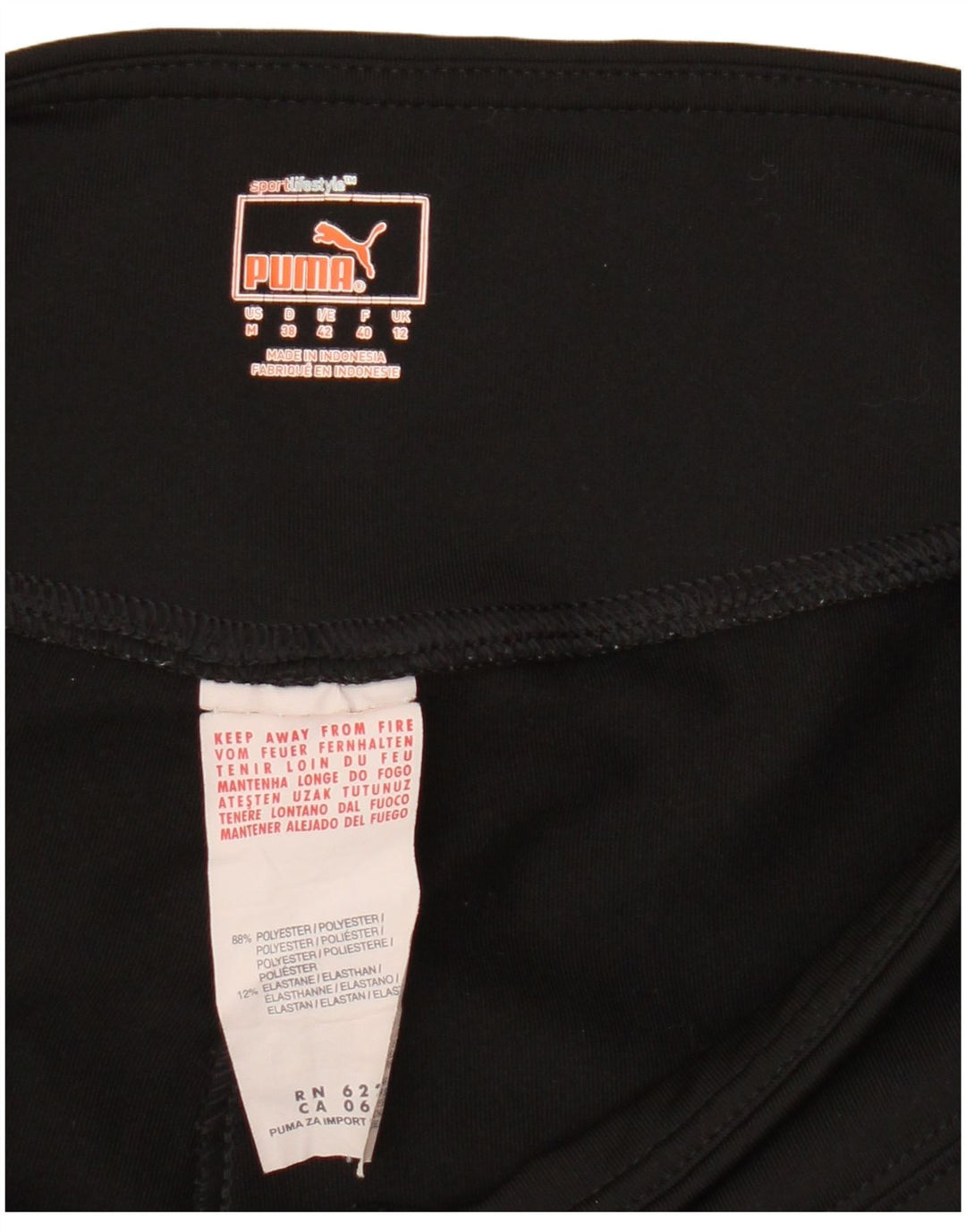 Puma Dame Leggings UK 12 Medium Sort Polyester
