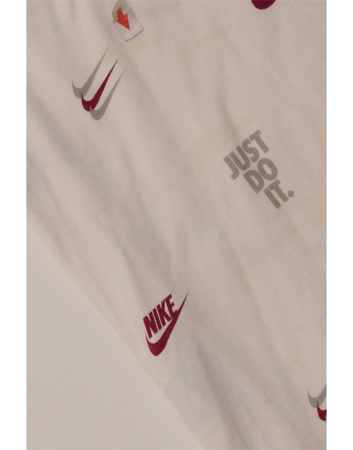 Nike grafisk T-shirt top til mænd, stor hvid bomuld