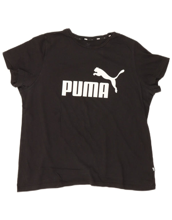 Puma Grafisk T-Shirt Top til kvinder DK 18 XL Sort