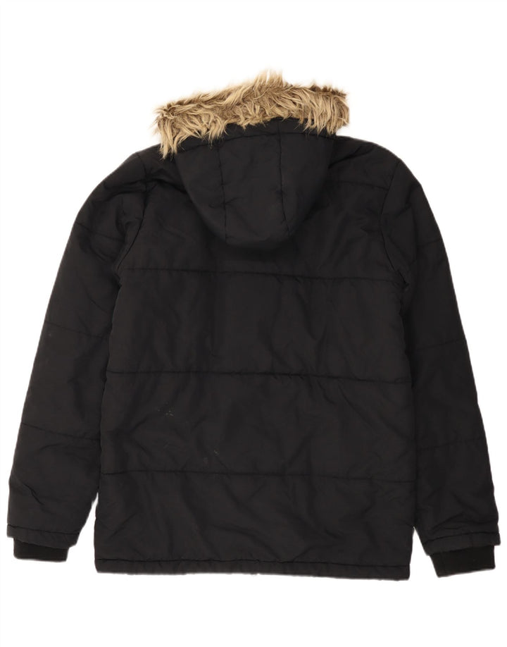 Lyle & Scott drenge hættepolstret jakke 14-15 år sort polyamid