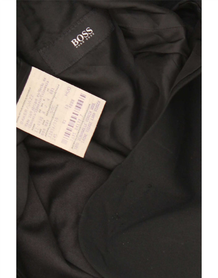 Hugo Boss Herre 3-knaps blazerjakke UK 38 Medium Black Virgin Wool