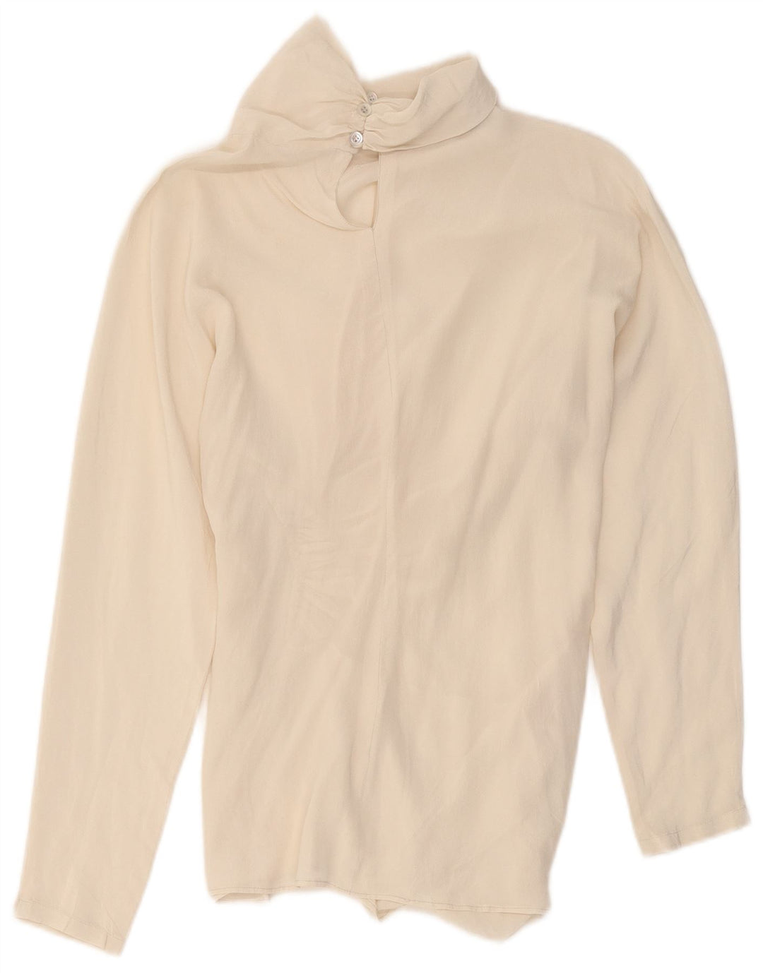 Pancaldi & B Damebluse Top UK 10 Small Off White Silke