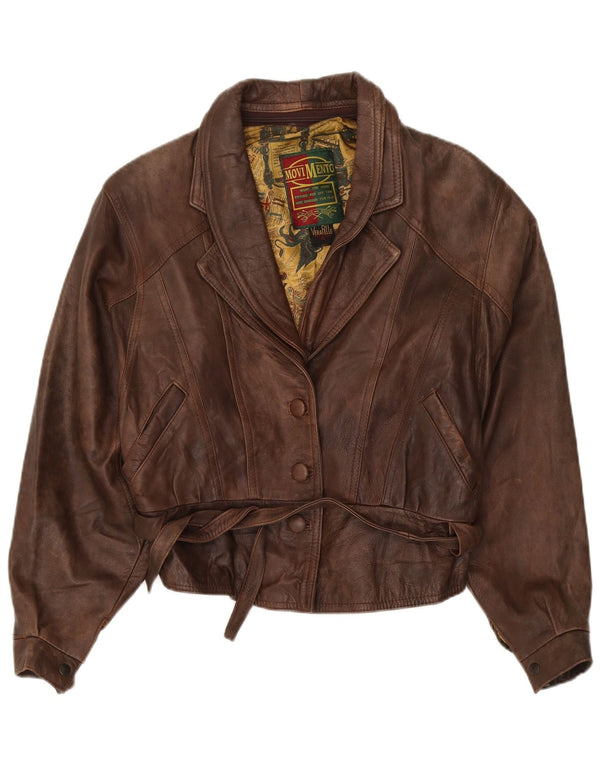 Movi Mento Dame Læderjakke UK 18 XL Brun