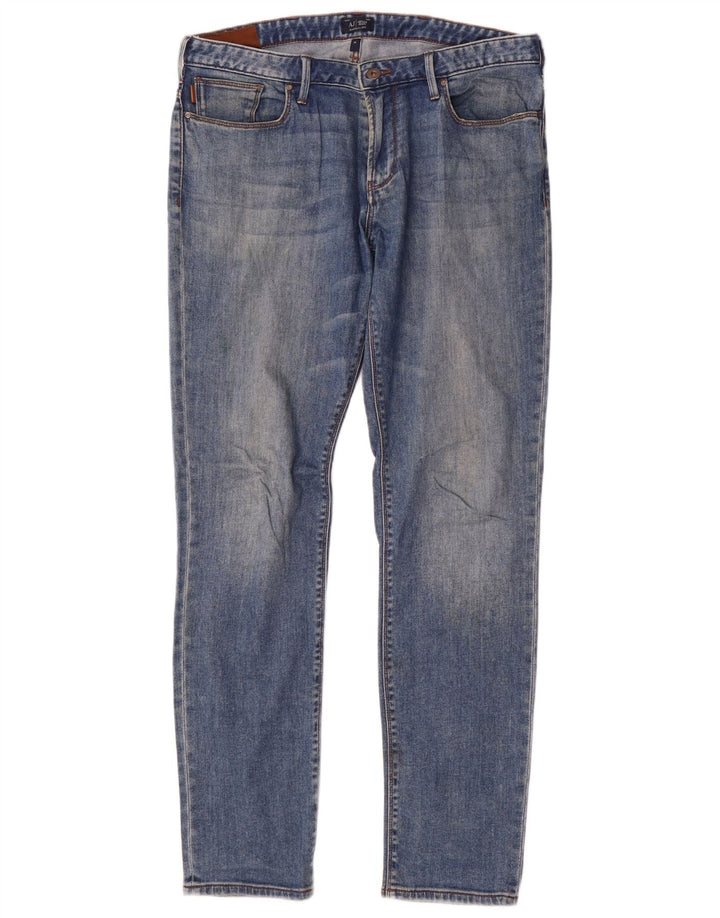 Armani Herre Slim Jeans W34 L34 Blå Bomuld