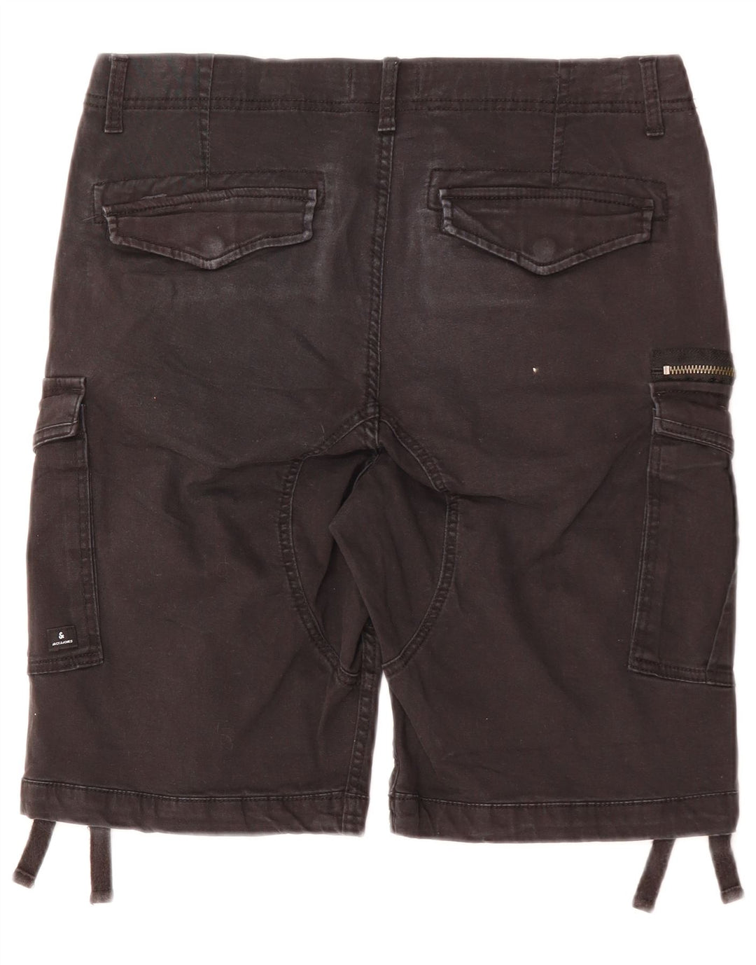 JACK & JONES Herre Comfort Fit Cargo Shorts Medium W30 Sort Bomuld