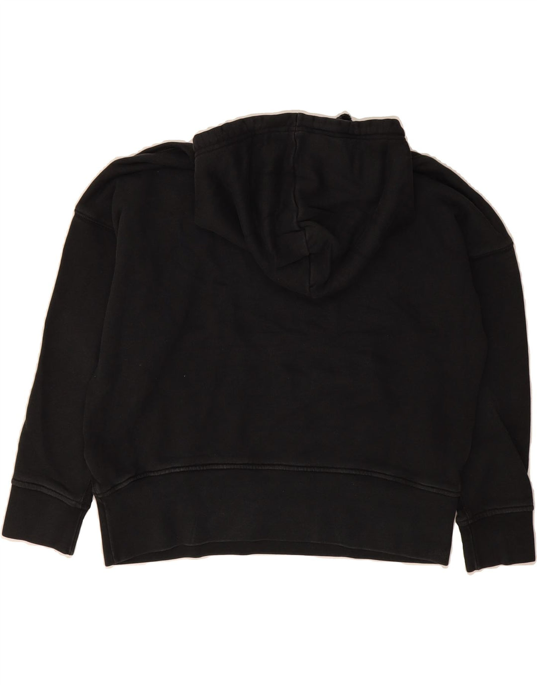 ADIDAS Womens Oversized Hoodie Jumper UK 14 Medium  Black Cotton Vintage Adidas and Second-Hand Adidas from Messina Hembry 