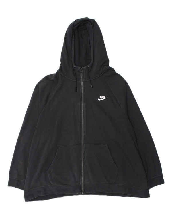 Nike hættetrøje med lynlås til mænd 3XL sort bomuld