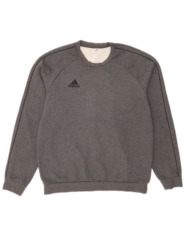 Adidas Herre Regular Fit Sweatshirt Jumper Medium Grey Flecked Bomuld