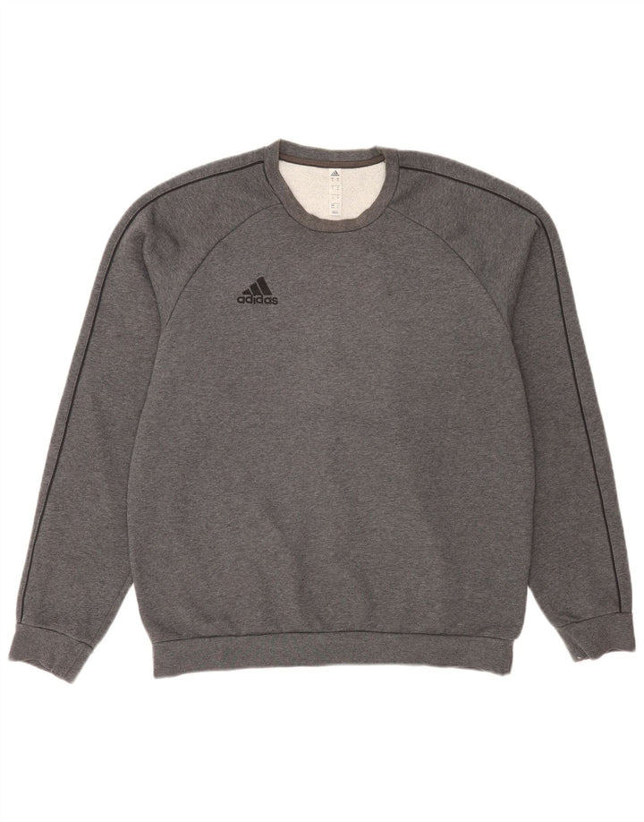 Adidas Herre Regular Fit Sweatshirt Jumper Medium Grey Flecked Bomuld