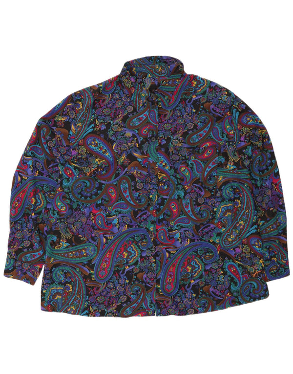Vintage dameskjorte UK 24 4XL flerfarvet Paisley