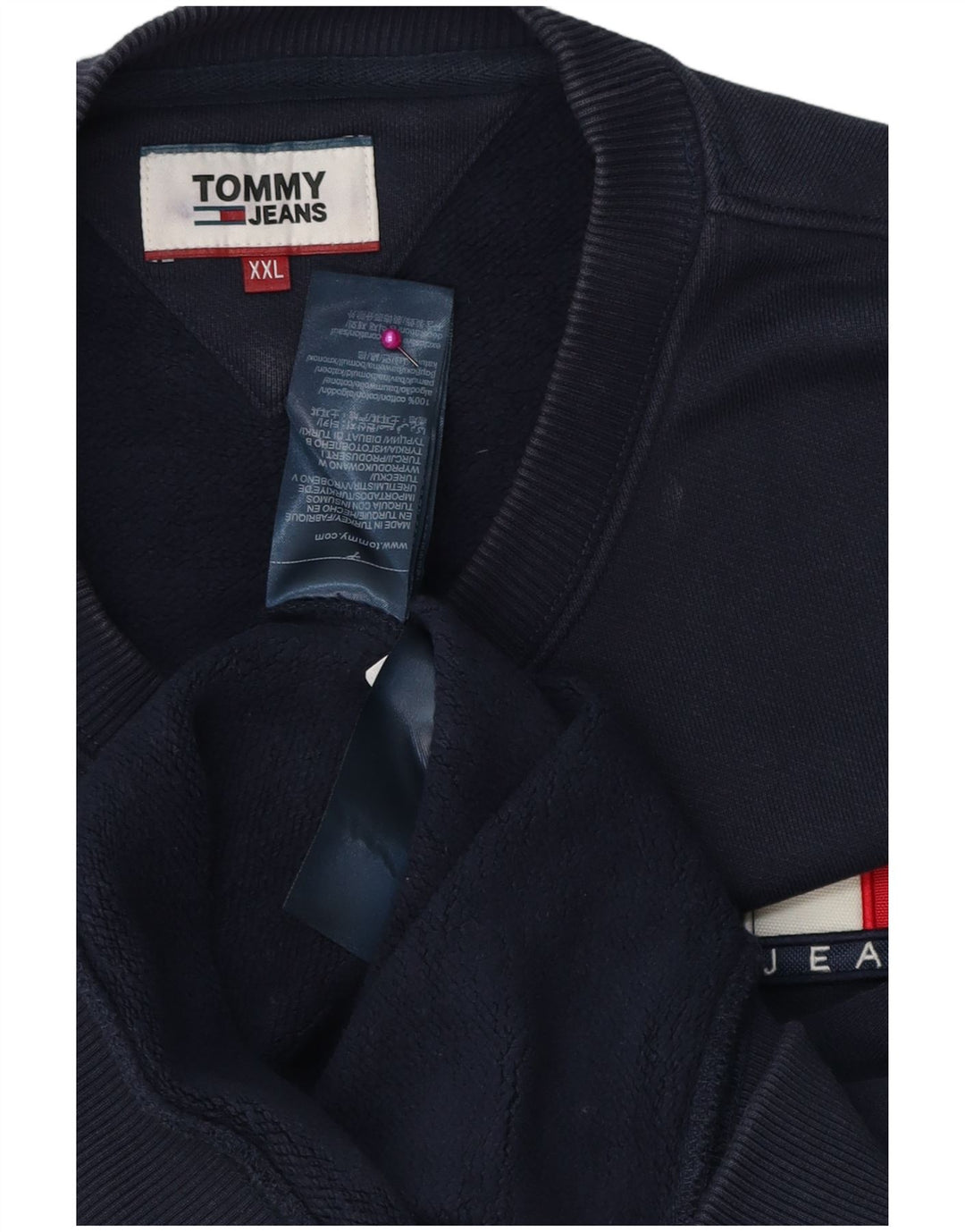 TOMMY HILFIGER Sweatshirt til mænd 2XL Marineblå Bomuld