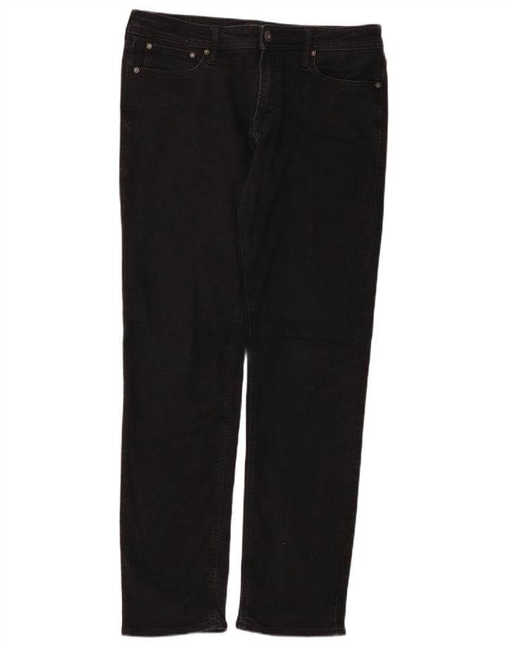 Jack & Jones Straight Jeans til mænd W34 L34 Sort bomuld