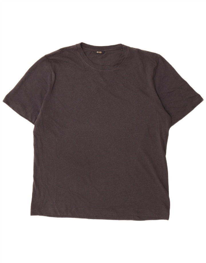 Massimo Dutti Herre T-Shirt Top 2XL Grå hør