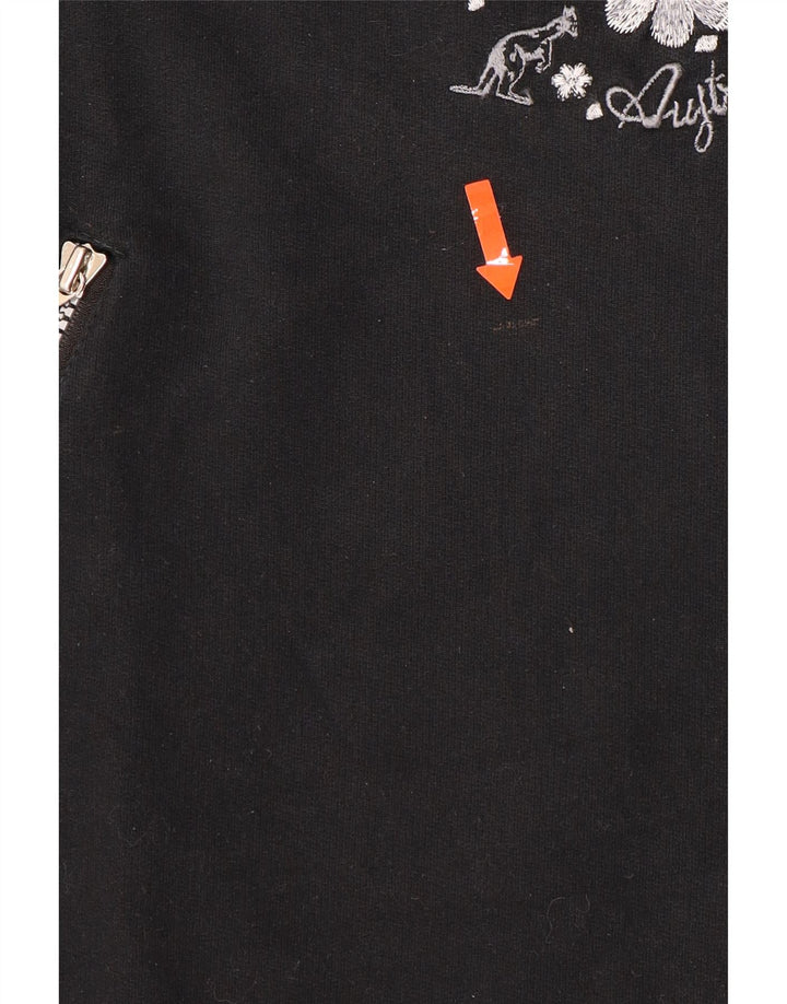 AUSTRALIAN L'ALPINA Dame Sweatshirt Jumper IT 46 Large Black Floral