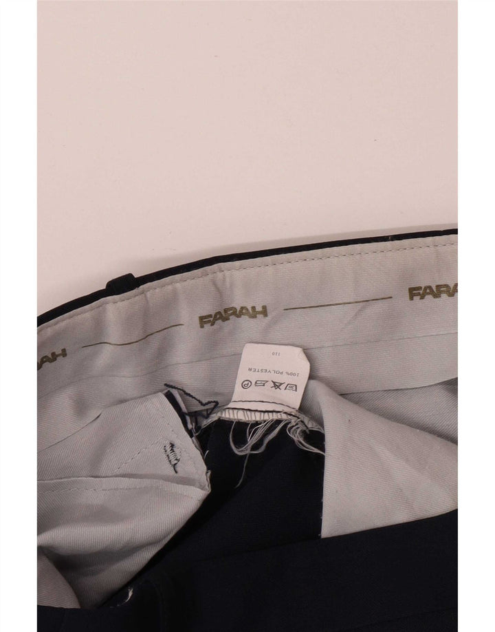 Farah Straight Casual Bukser til mænd W36 L30 Marineblå polyester