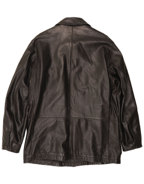 Anson's Herrenhaus Herre Læderjakke UK 38 Medium Sort Læder