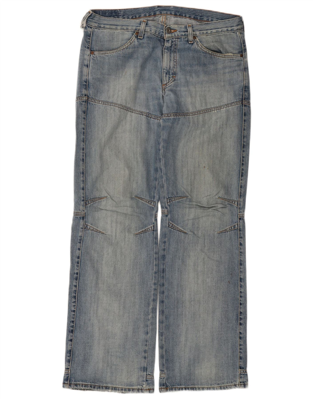 MUSTANG Herre Arbejdstøj Straight Jeans W33 L34 Blå Bomuld