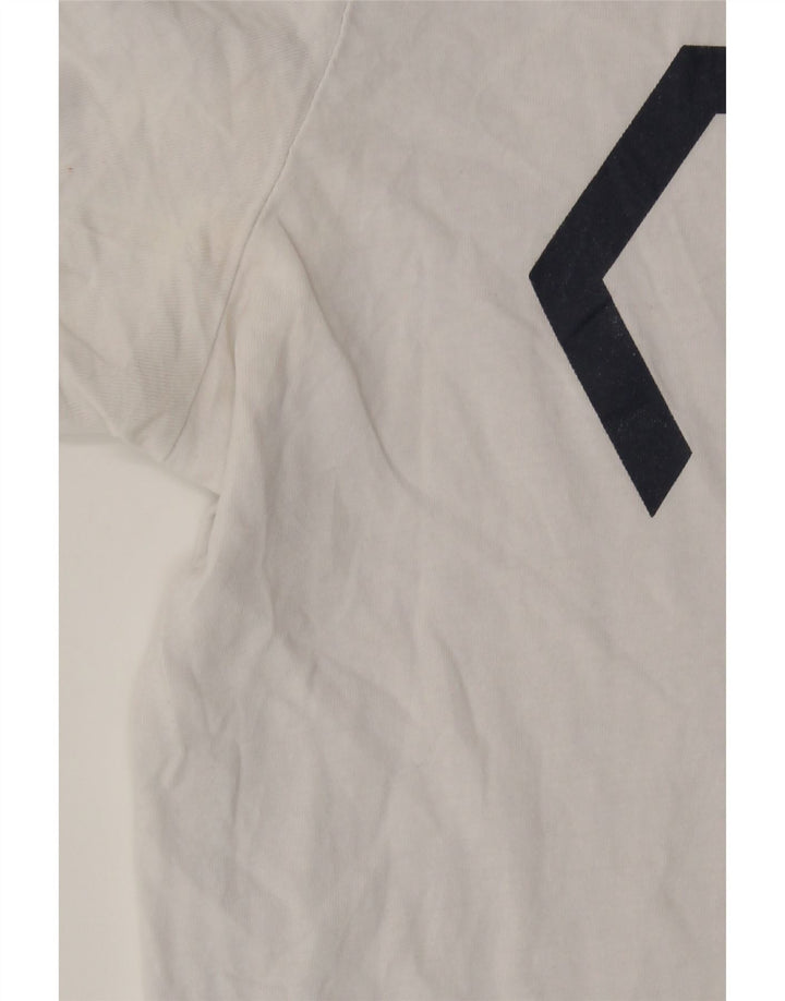 JACK & JONES Mens Graphic T-Shirt Top Medium White Cotton Vintage Jack & Jones and Second-Hand Jack & Jones from Messina Hembry 