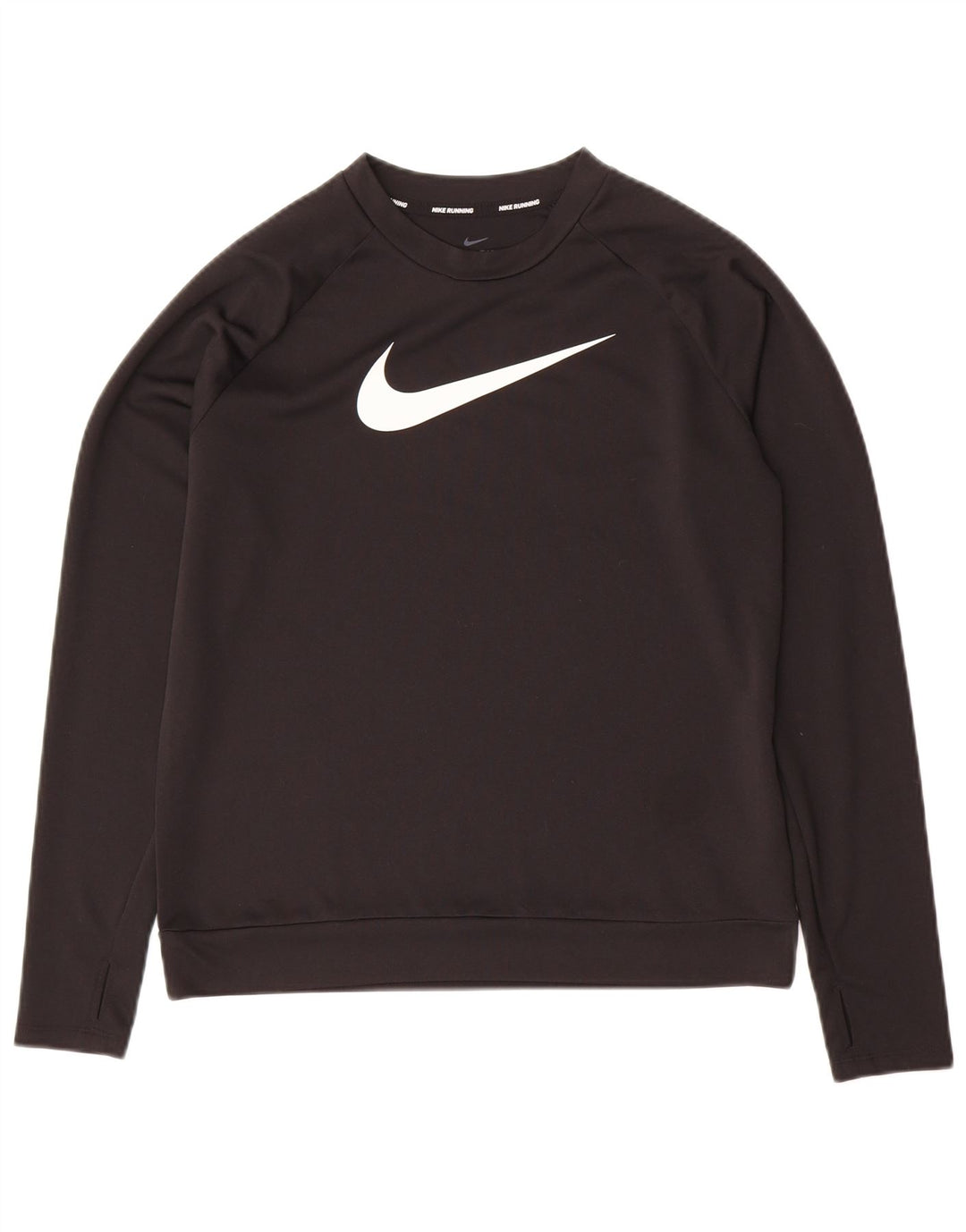 NIKE Mens Dri Fit Graphic Sweatshirt Jumper Small Black Polyester