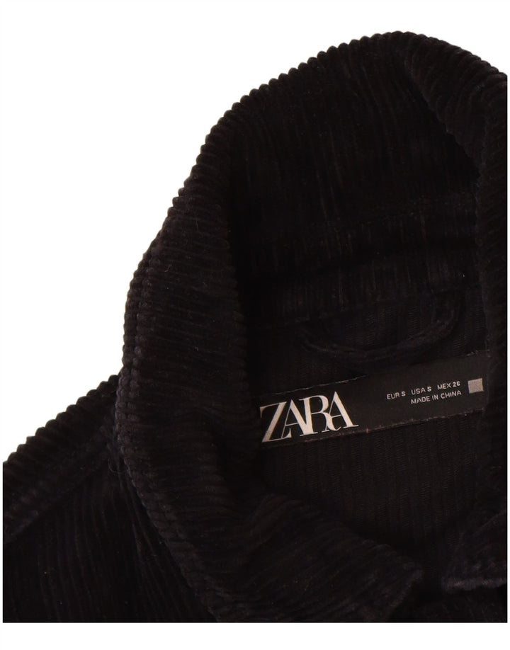 Zara Womens UK 10 Small Black Bomuld