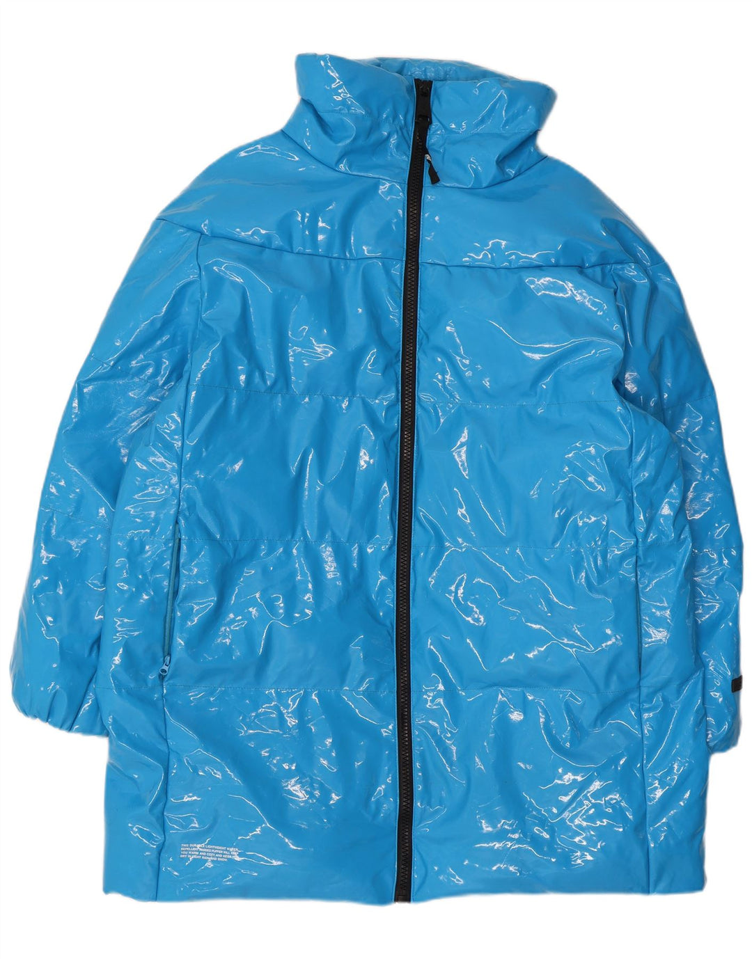 Juicy Couture Dame Oversized Polstret Frakke UK 14 Medium Blue Polyurethane