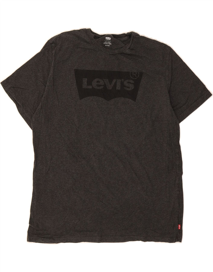 LEVI'S Mens Graphic T-Shirt Top XL Grey Vintage Levi's and Second-Hand Levi's from Messina Hembry 