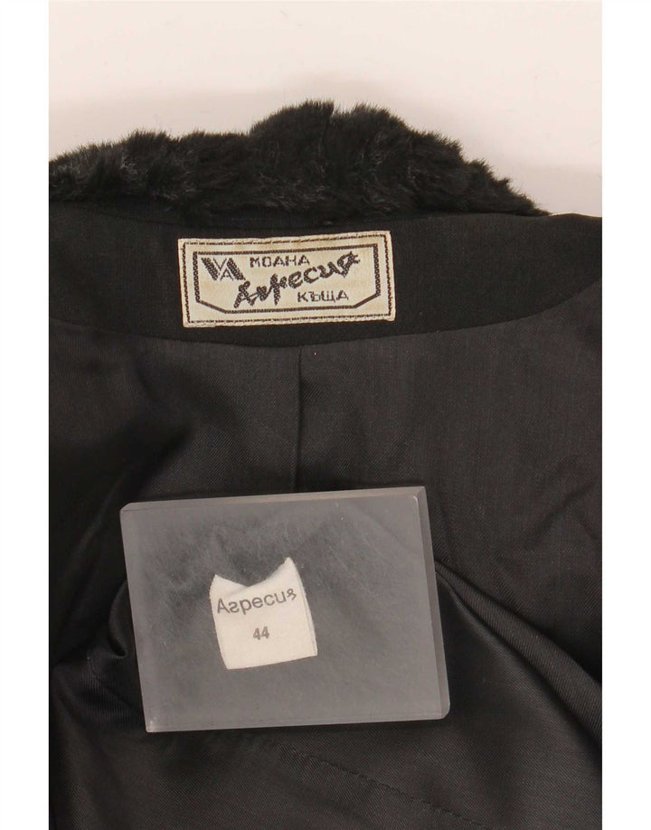Vintage dame 6-knaps blazerjakke IT 44 Medium Sort
