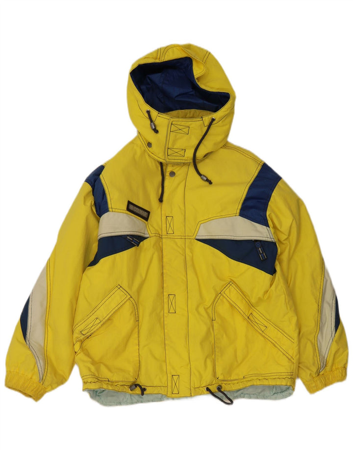 Colmar Skijakke med hætte til mænd US 42 Large Yellow Colourblock