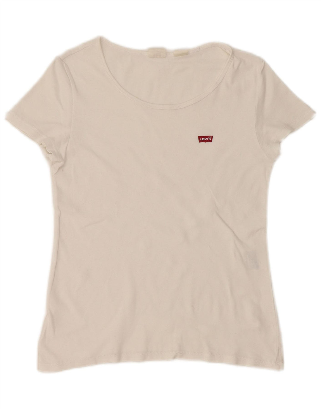 Levi's Womens Crop T-Shirt Top UK 12 Medium White
