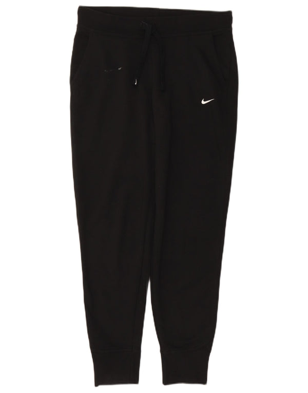 Nike Dame Dri Fit træningsdragt Bukser Joggers UK 10 Small Black Bomuld