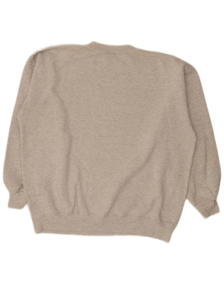 Vintage Herre Grafisk Sweatshirt Jumper XL Grå Bomuld