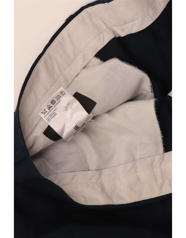 Marks & Spencer Herre Regular Chino Bukser W40 L31 Navy Blue Linen