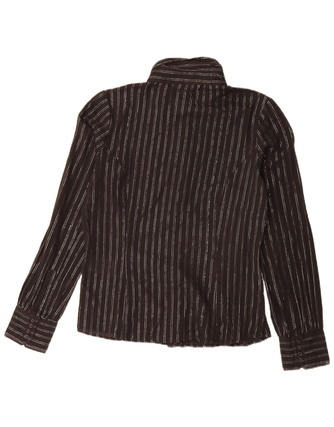 Carrera Dameskjorte UK 14 Medium Sort Stribet Bomuld