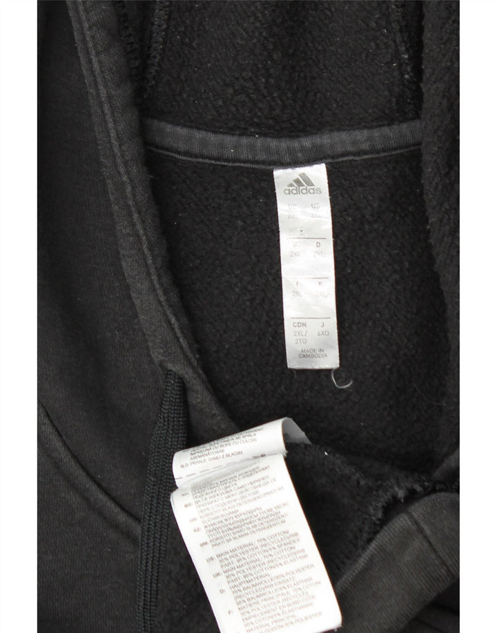ADIDAS Hættetrøje til mænd 2XL Sort bomuld