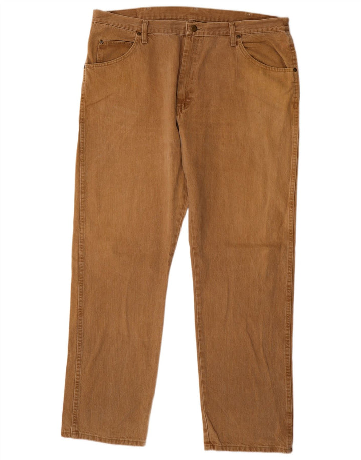 Wrangler Straight Jeans til mænd W40 L32 Beige Bomuld