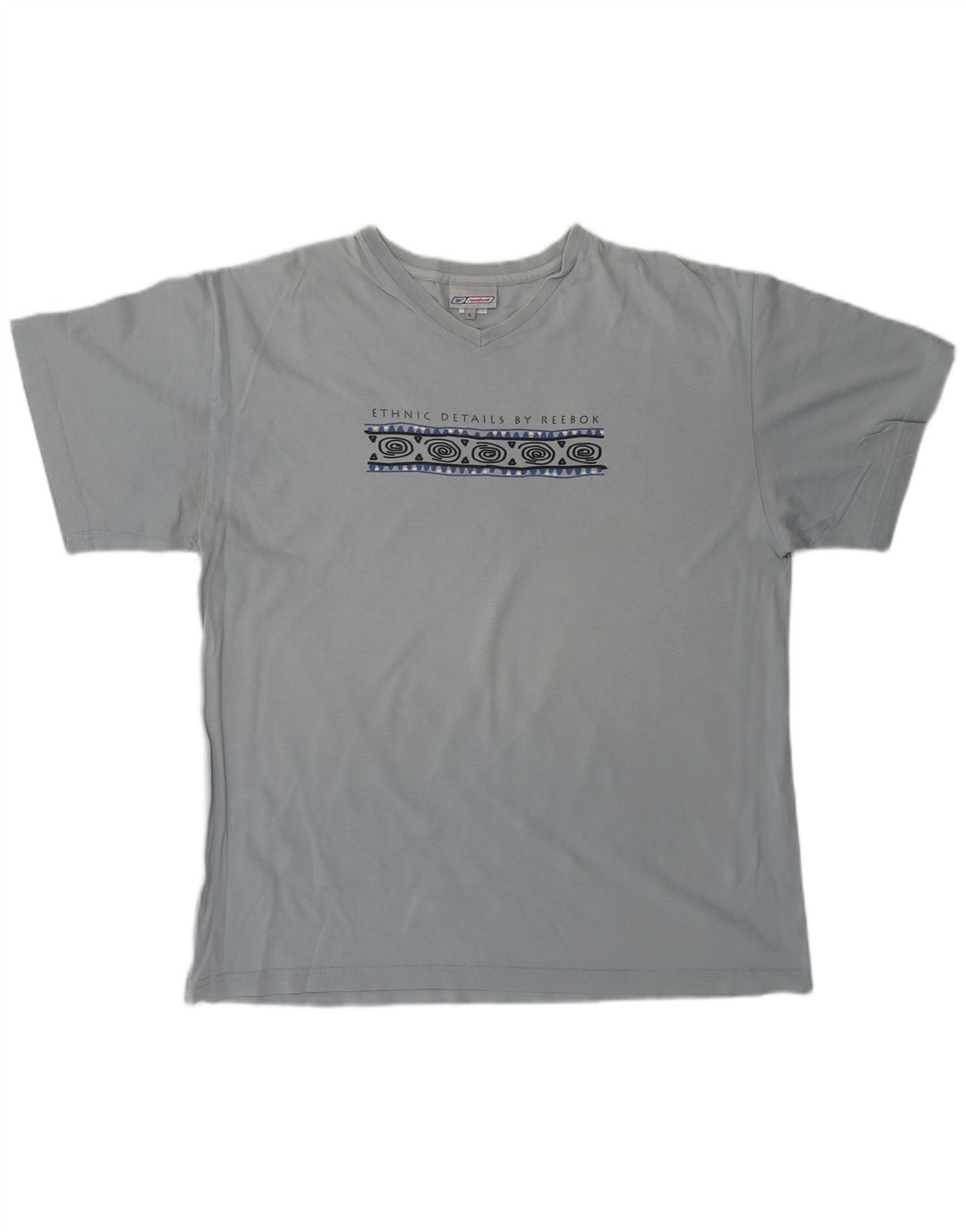 REEBOK Herre Grafisk T-Shirt Top Stor Blå Bomuld