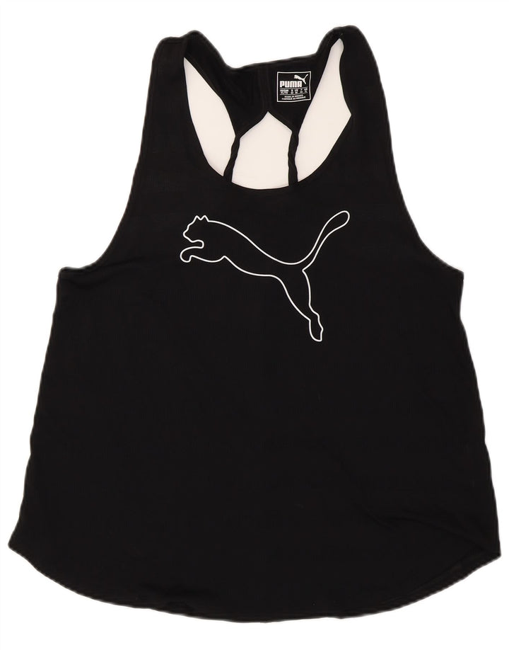 PUMA grafisk vest top til kvinder 16 Stor sort polyester
