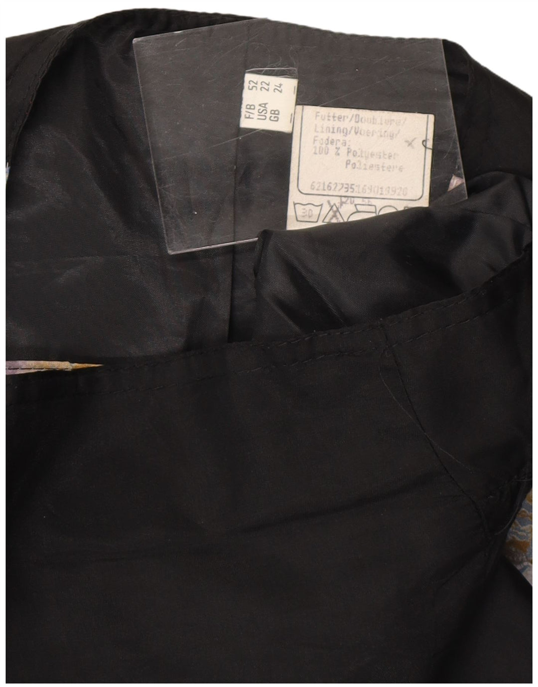 VINTAGE Damevest UK 24 4XL Flerfarvet Paisley Polyester