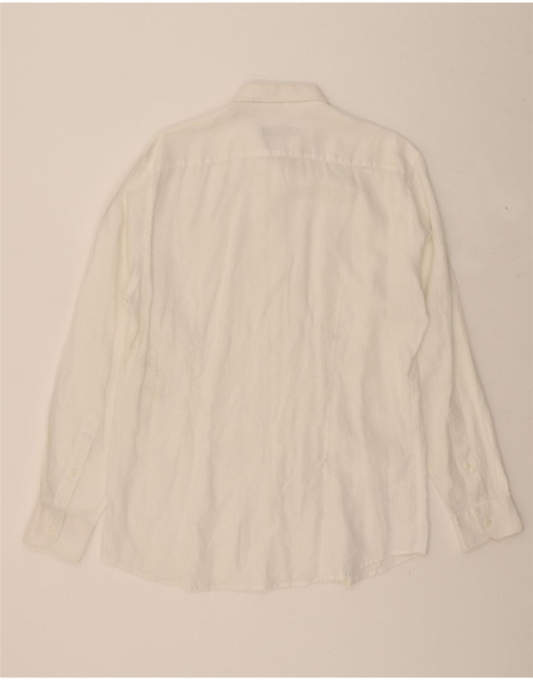 TRUSSARDI JEANS Mens Shirt Size 42 Large White Vintage Trussardi Jeans and Second-Hand Trussardi Jeans from Messina Hembry 